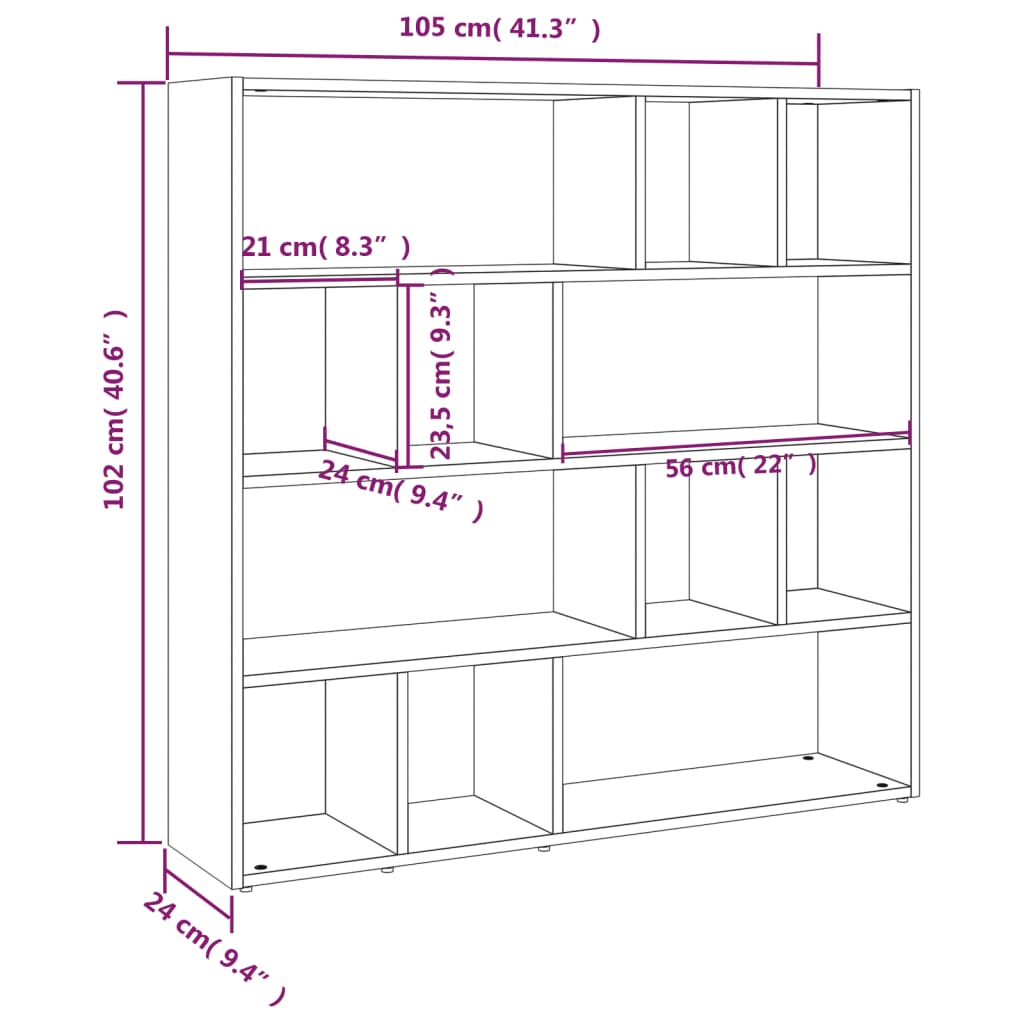 Bookcase Room Divider White Shelving Unit | Simpledeals