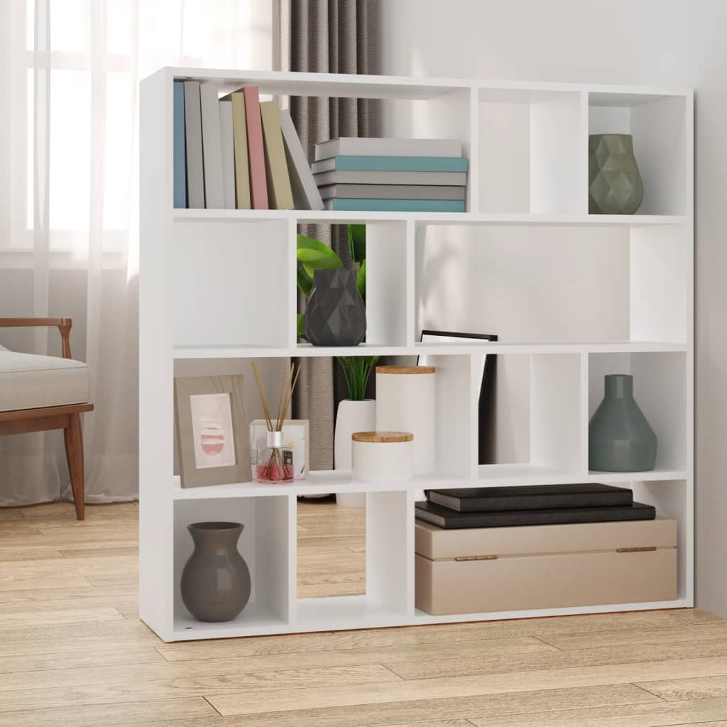 Bookcase Room Divider White Shelving Unit | Simpledeals