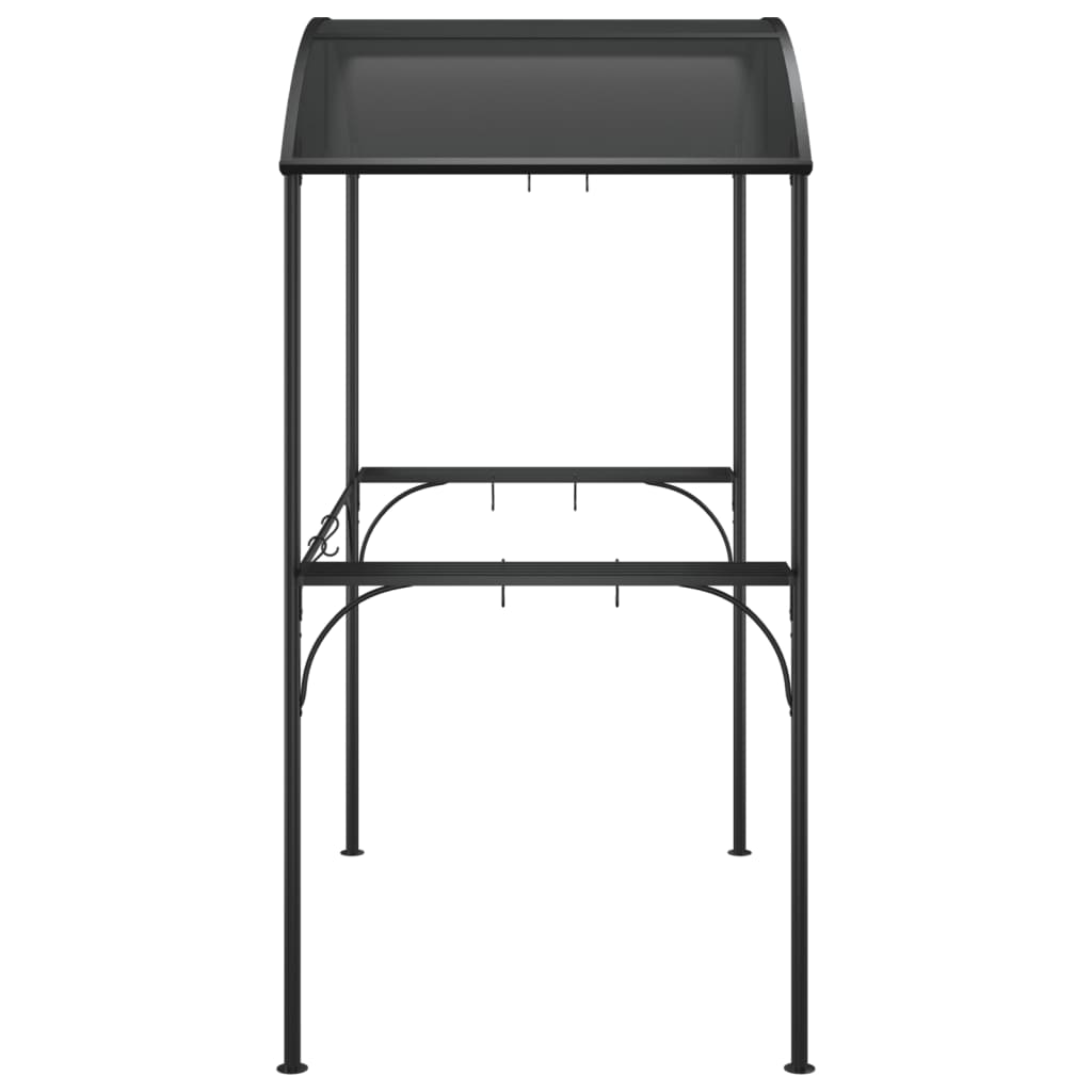 BBQ Gazebo Side Shelves Steel 220x115cm | Simpledeals