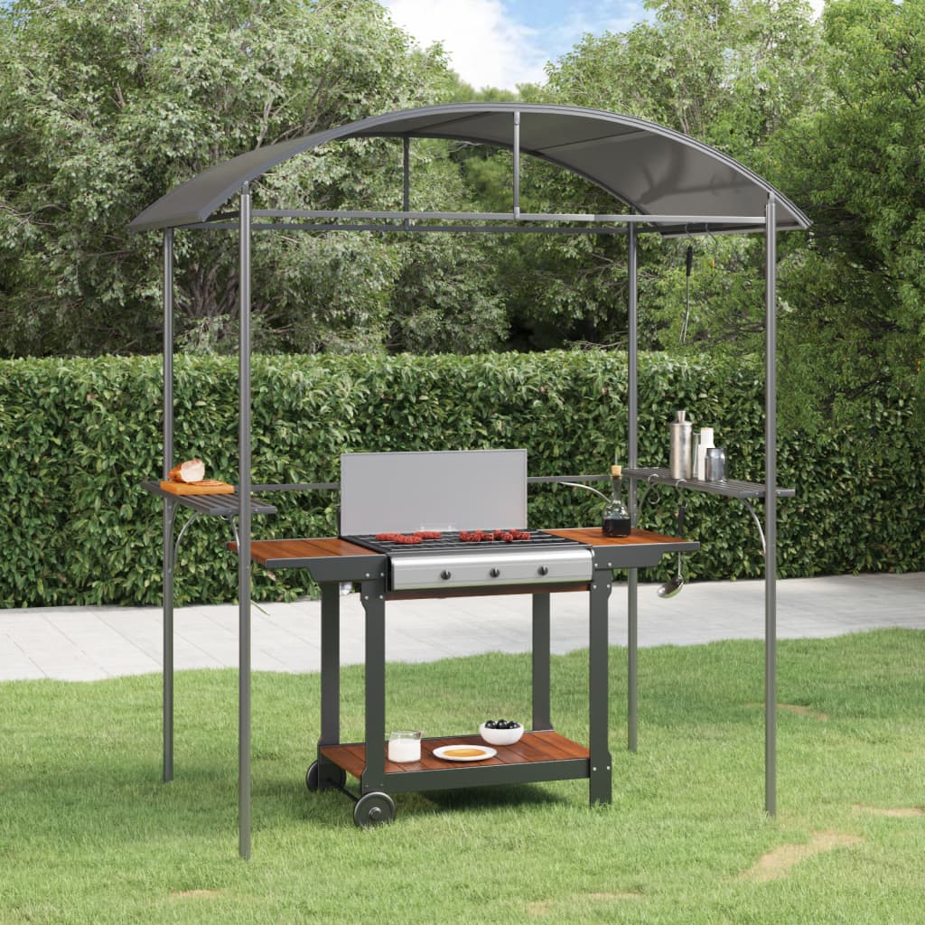 BBQ Gazebo Side Shelves Steel 220x115cm | Simpledeals
