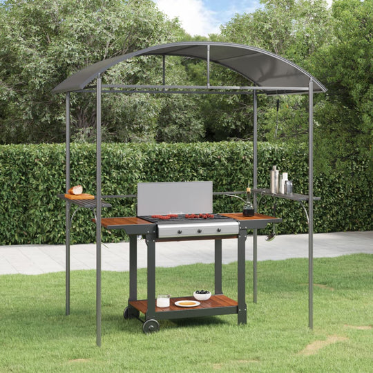 BBQ Gazebo Side Shelves Steel 220x115cm