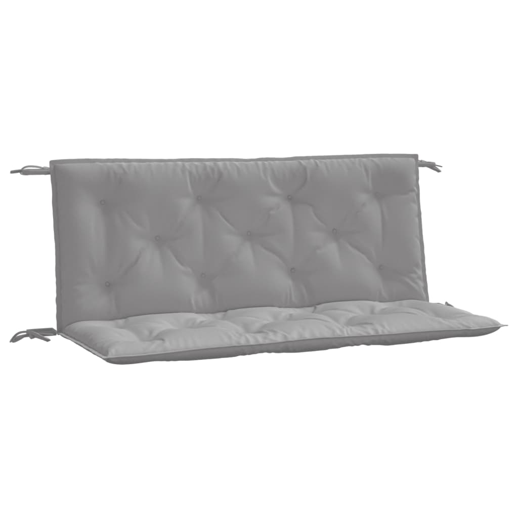 2Pcs - Garden Bench Cushions 2pcs Grey Oxford - Fabric