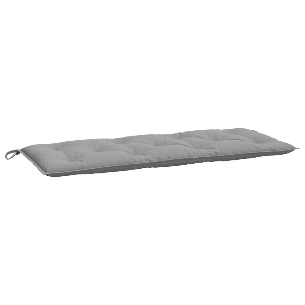 Garden Bench Cushions 2pcs Grey Oxford - Fabric, Fabric finish