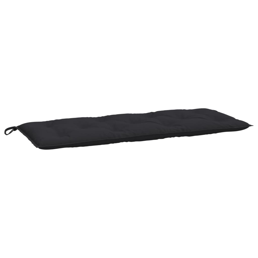 Garden Bench Cushions 2pcs Black Oxford Fabric, Fabric finish
