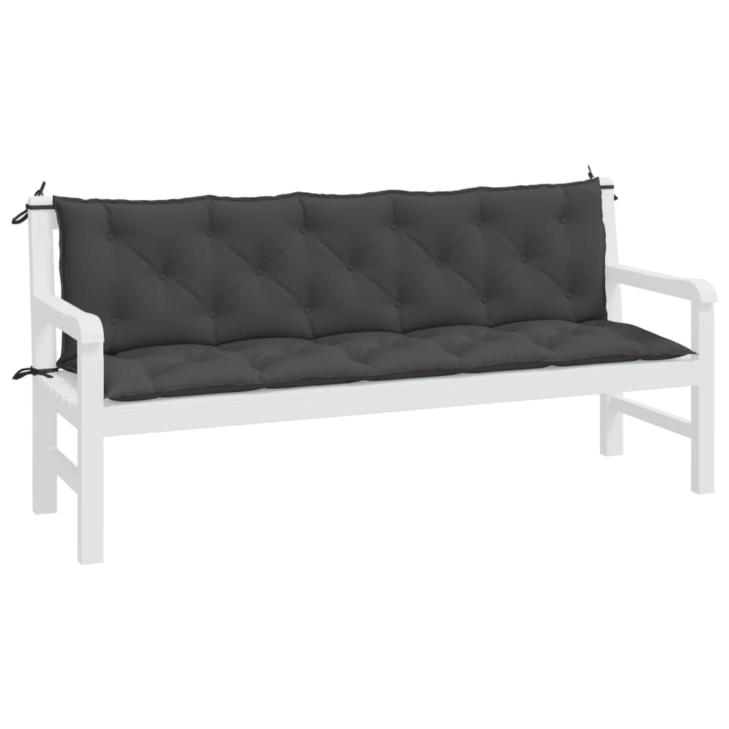 Chair & Sofa Cushions - Garden Bench Cushions 2pcs Anthracite Oxford Fabric