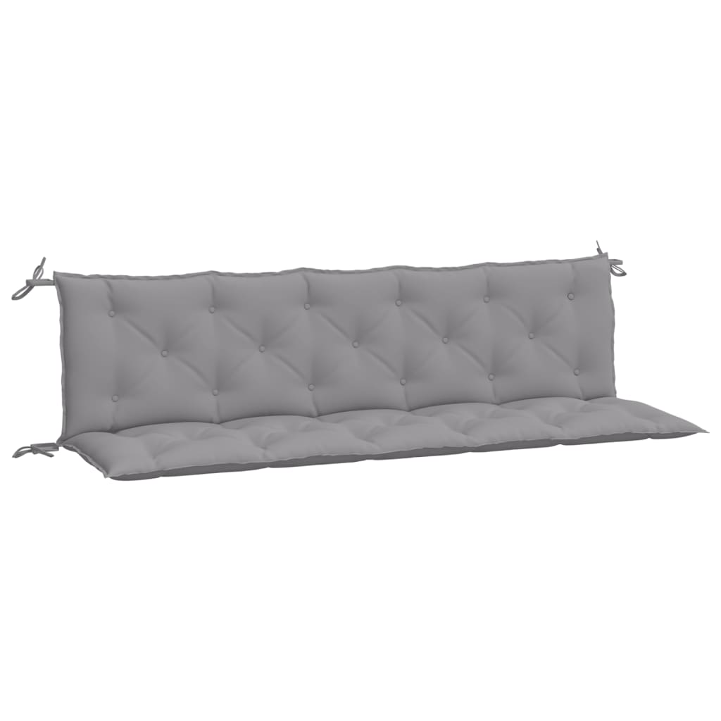 2Pcs - Garden Bench Cushions 2pcs Grey Oxford Fabric