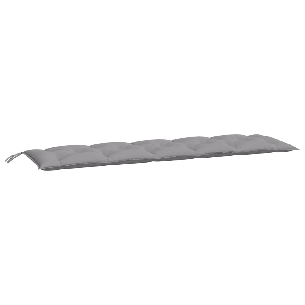 Garden Bench Cushions 2pcs Grey Oxford Fabric | Grey colour