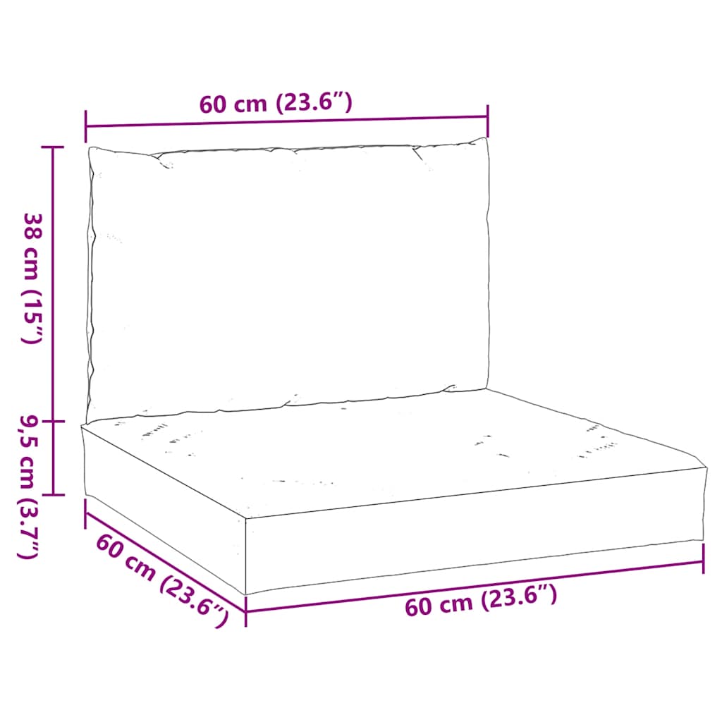 Pallet Cushions Set 2pc Anthracite Outdoor | Simpledeals