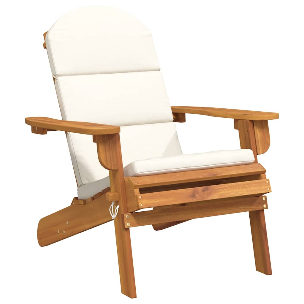 Acacia Haven: Embrace Comfort in this Solid Wood Garden Chair with Cushions