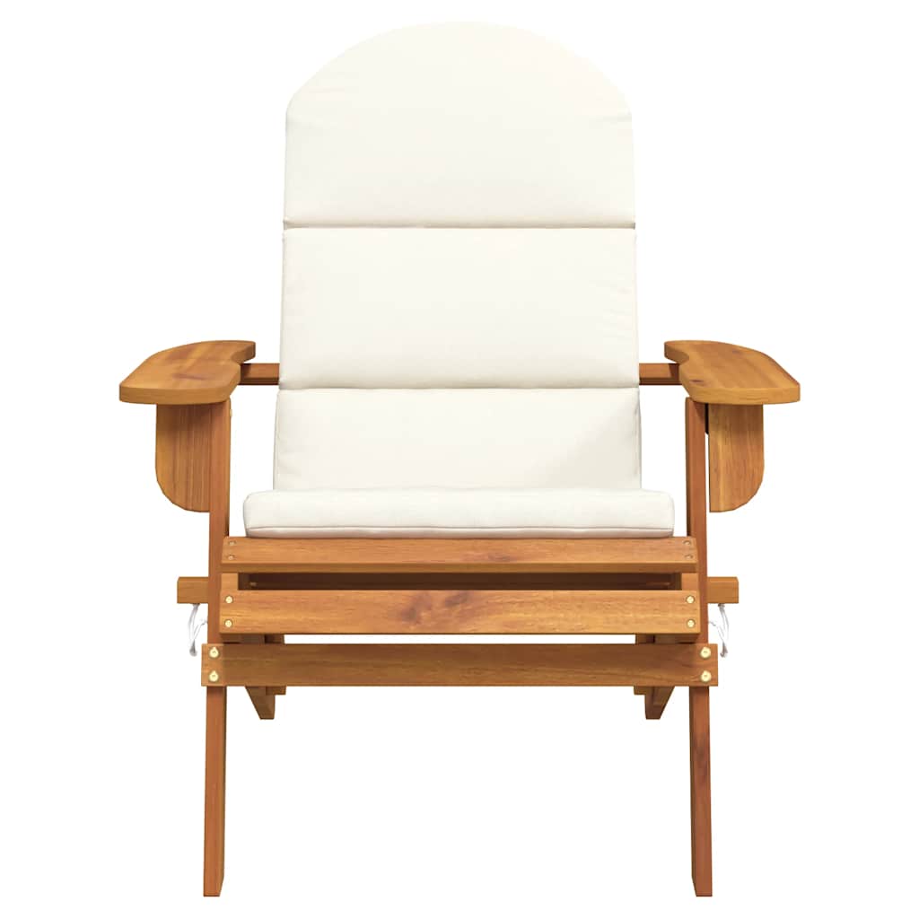 Acacia Haven: Embrace Comfort in this Solid Wood Garden Chair with Cushions