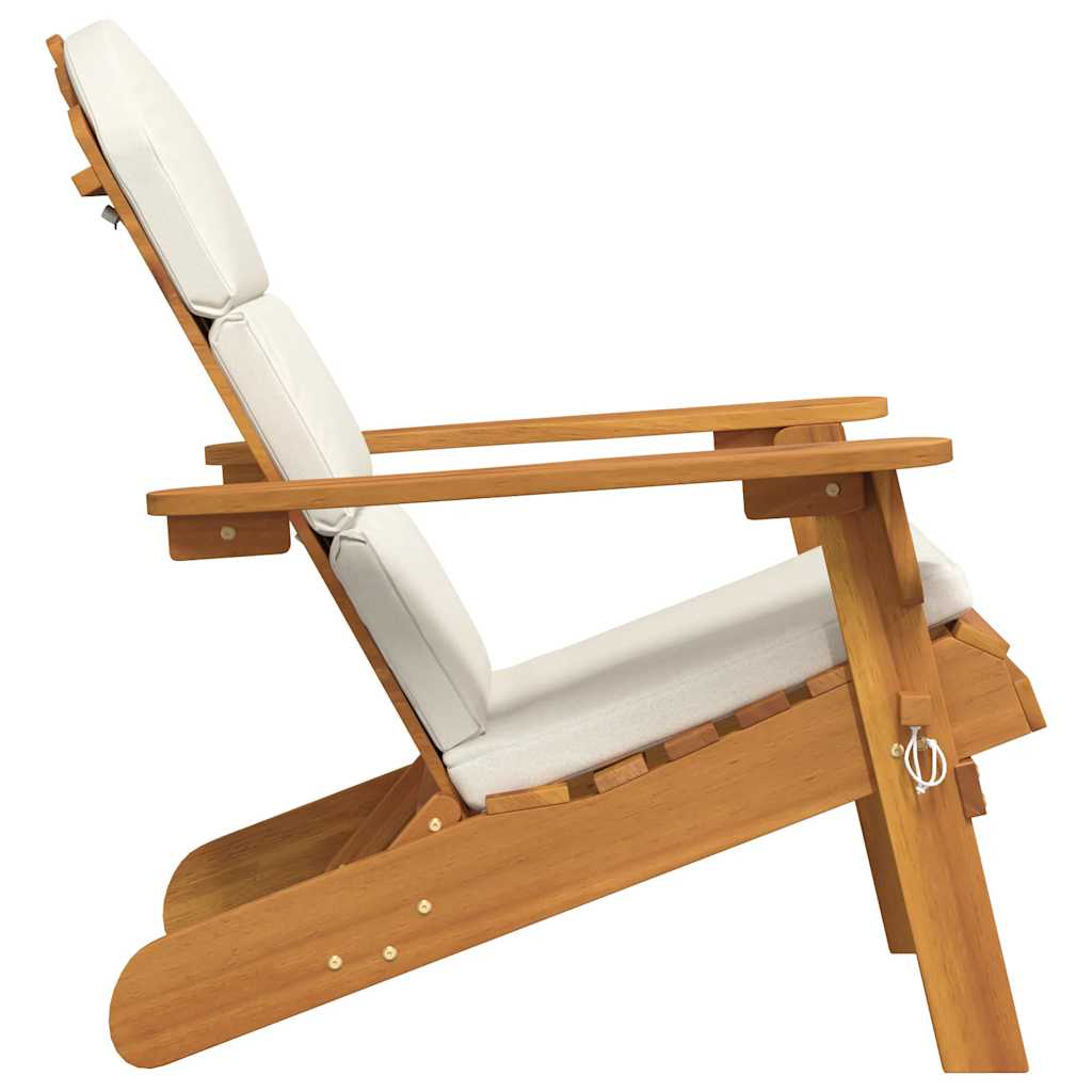 Acacia Haven: Embrace Comfort in this Solid Wood Garden Chair with Cushions