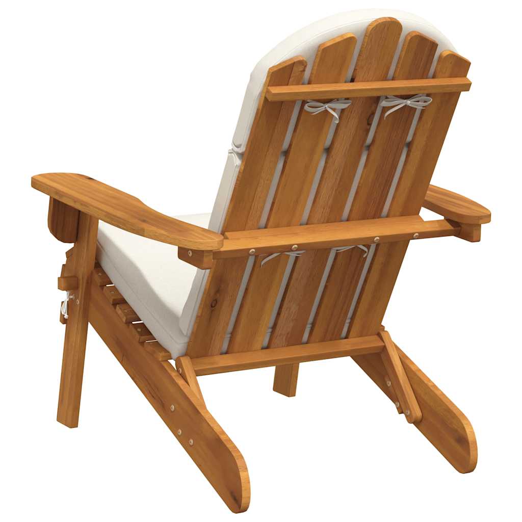 Acacia Haven: Embrace Comfort in this Solid Wood Garden Chair with Cushions