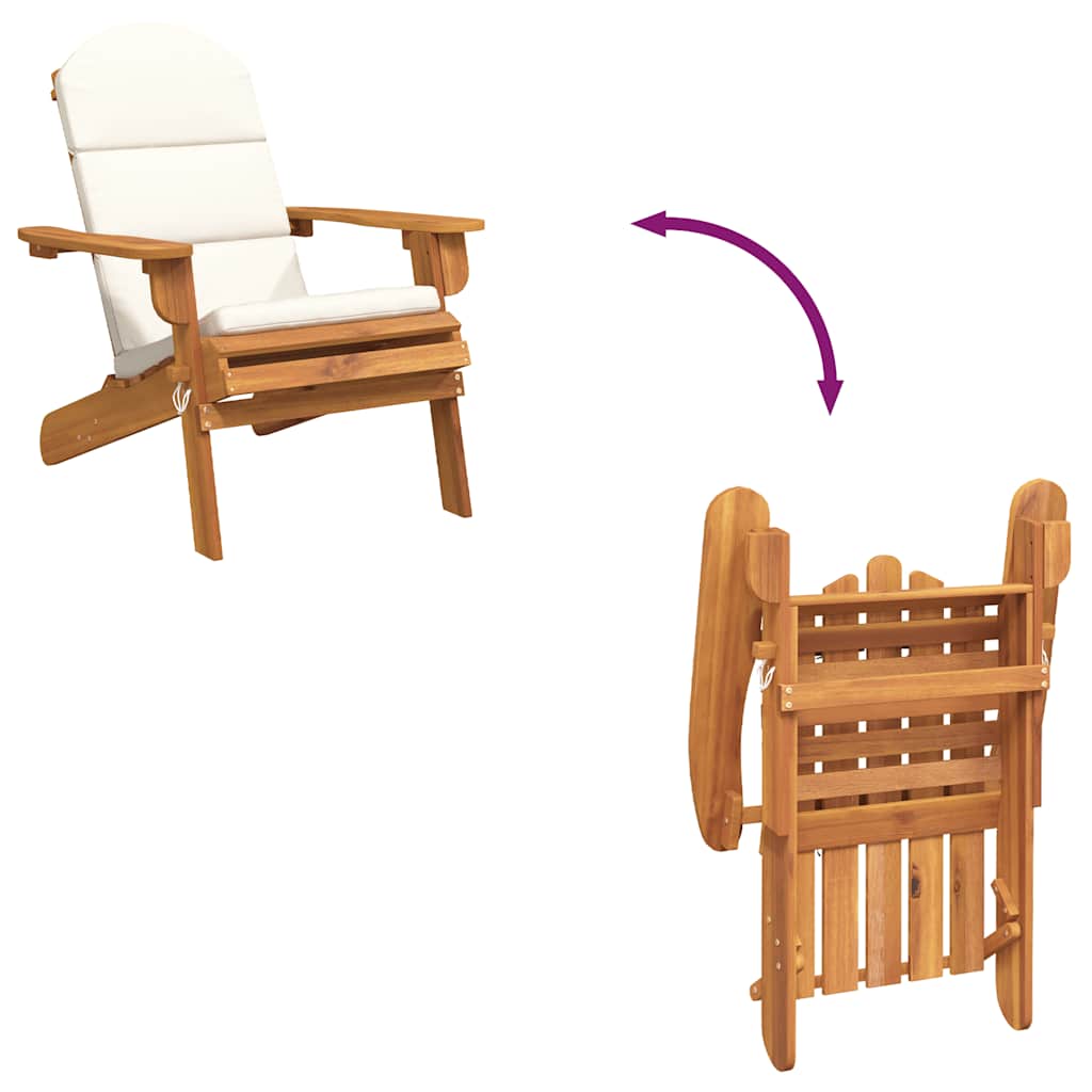 Acacia Haven: Embrace Comfort in this Solid Wood Garden Chair with Cushions