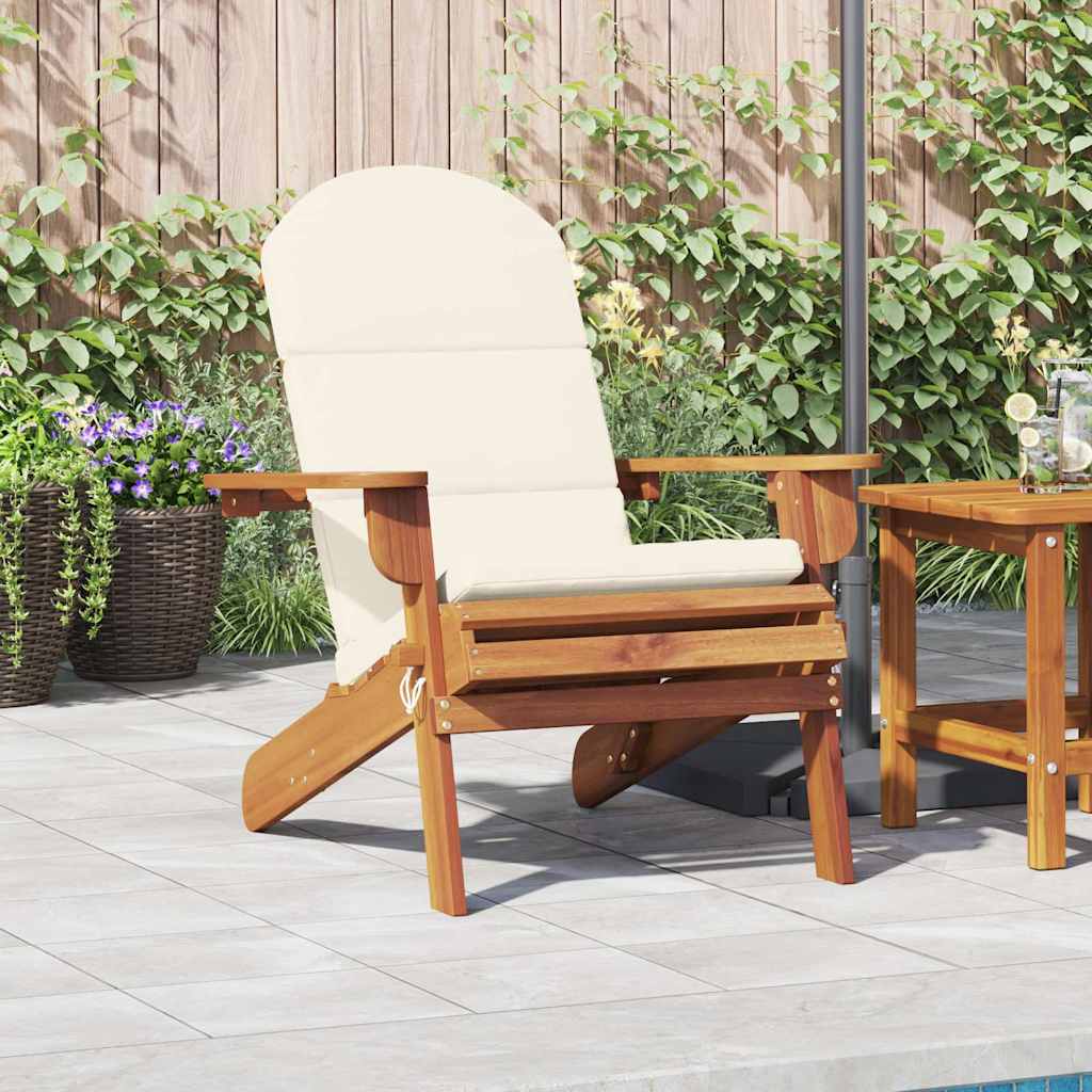 Acacia Haven: Embrace Comfort in this Solid Wood Garden Chair with Cushions