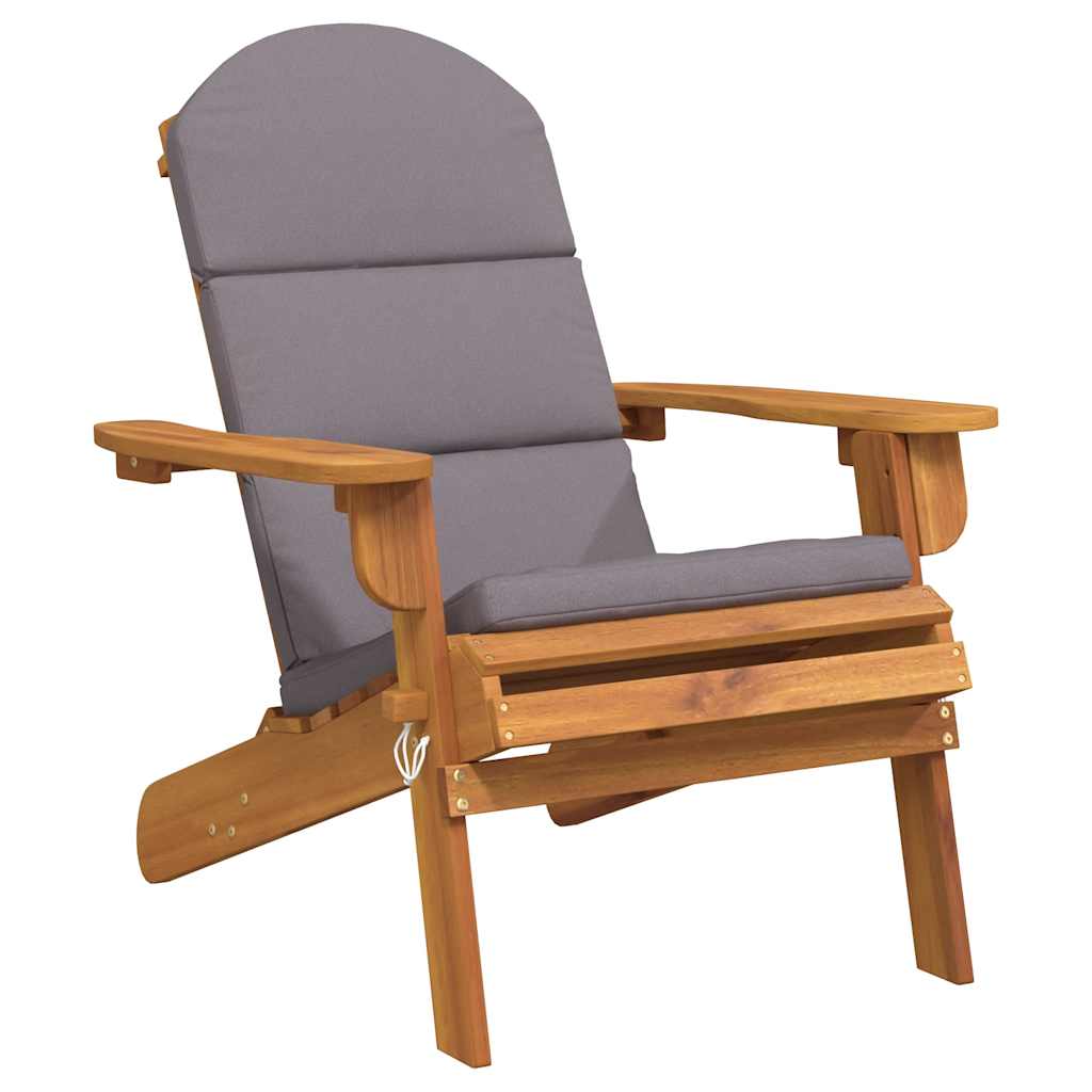 Acacia Haven: Embrace Comfort in this Solid Wood Garden Chair with Cushions