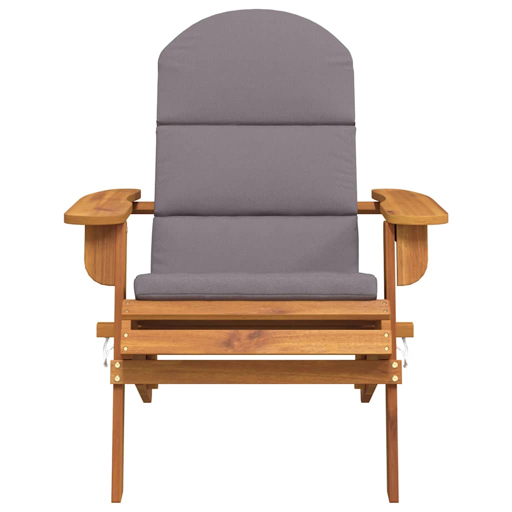 Acacia Haven: Embrace Comfort in this Solid Wood Garden Chair with Cushions