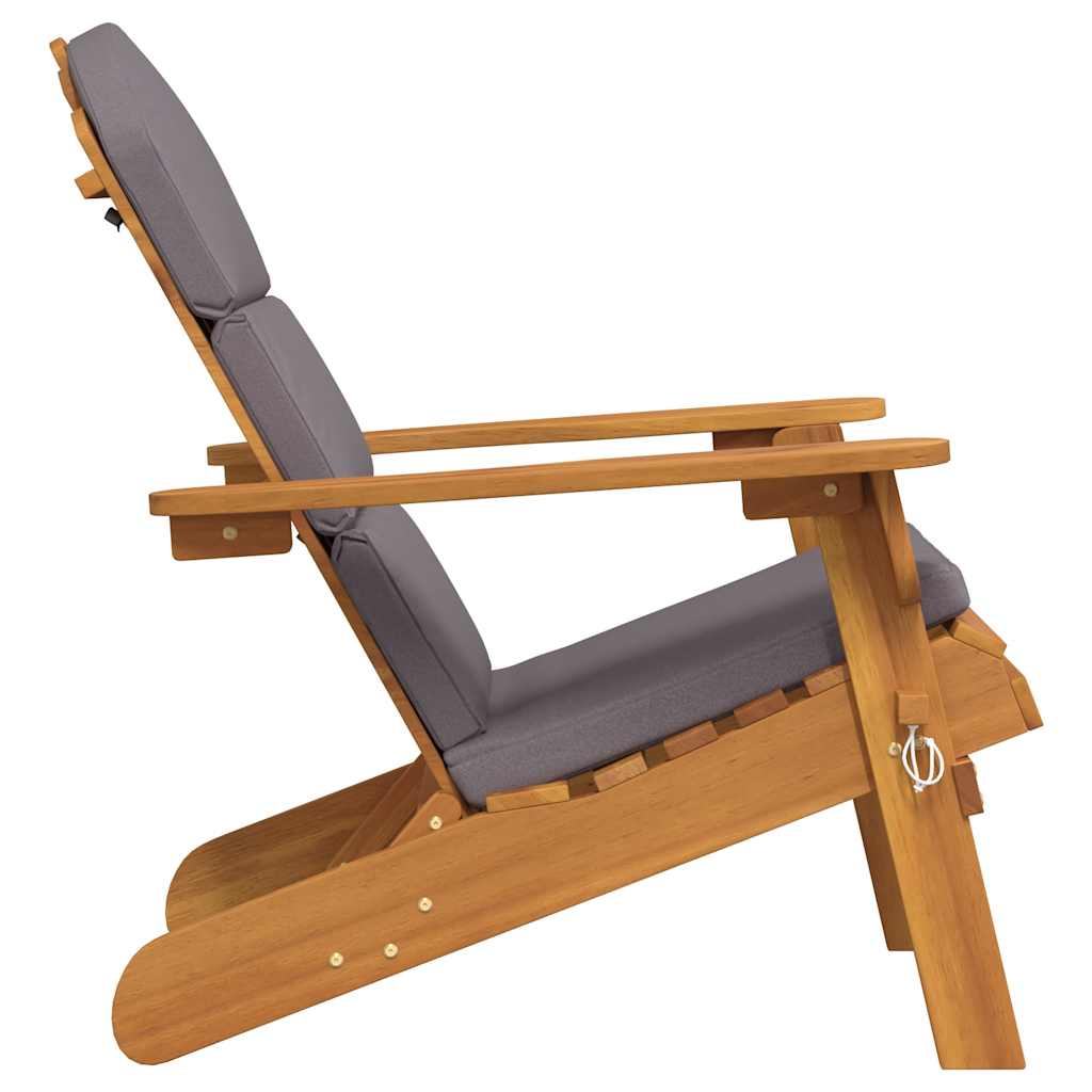Acacia Haven: Embrace Comfort in this Solid Wood Garden Chair with Cushions