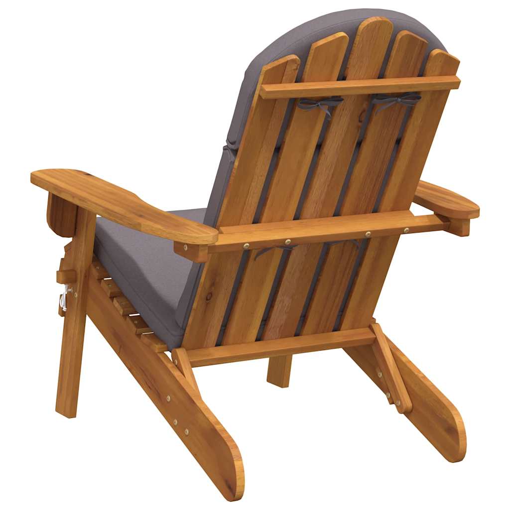 Acacia Haven: Embrace Comfort in this Solid Wood Garden Chair with Cushions