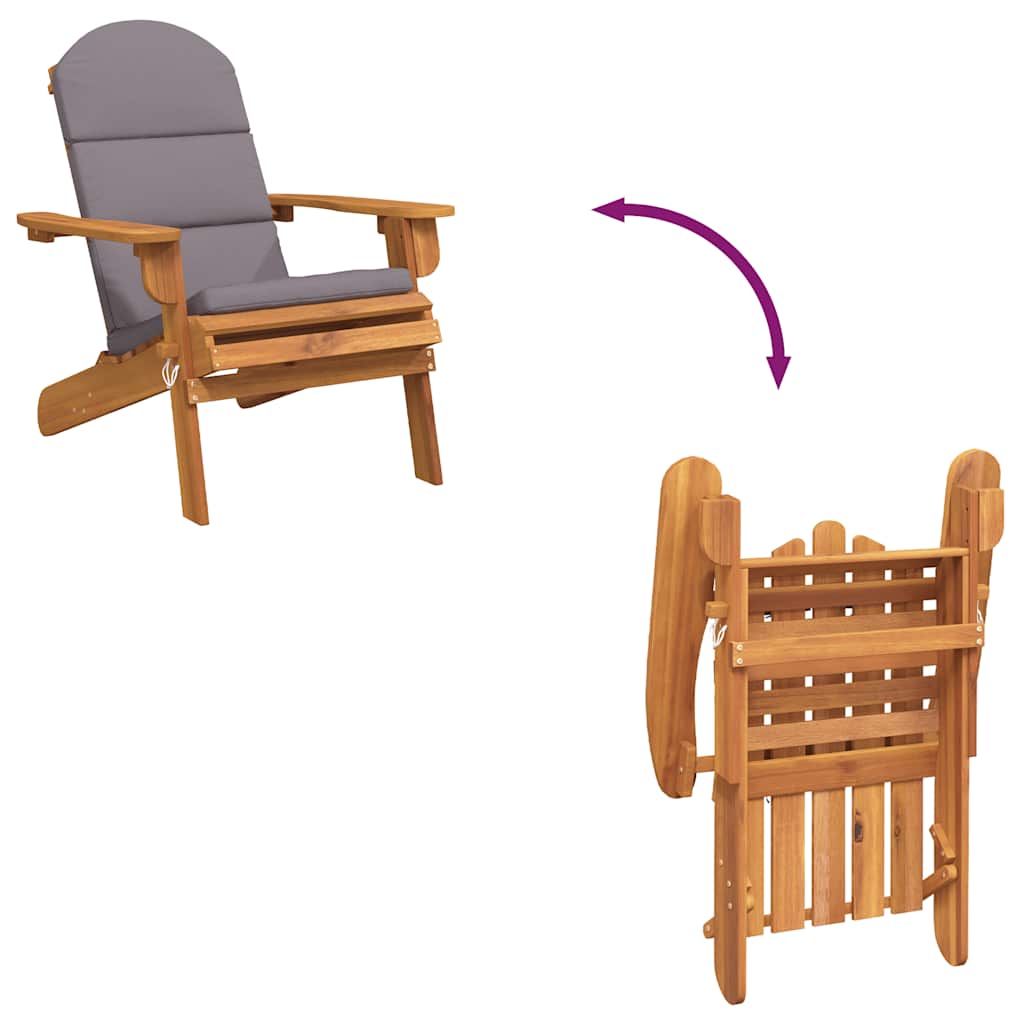 Acacia Haven: Embrace Comfort in this Solid Wood Garden Chair with Cushions