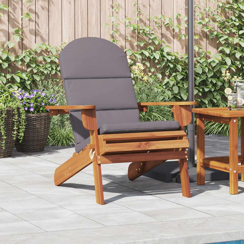 Acacia Haven: Embrace Comfort in this Solid Wood Garden Chair with Cushions