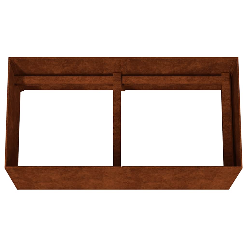 Corten Steel Raised Garden Bed 200cm | Simpledeals