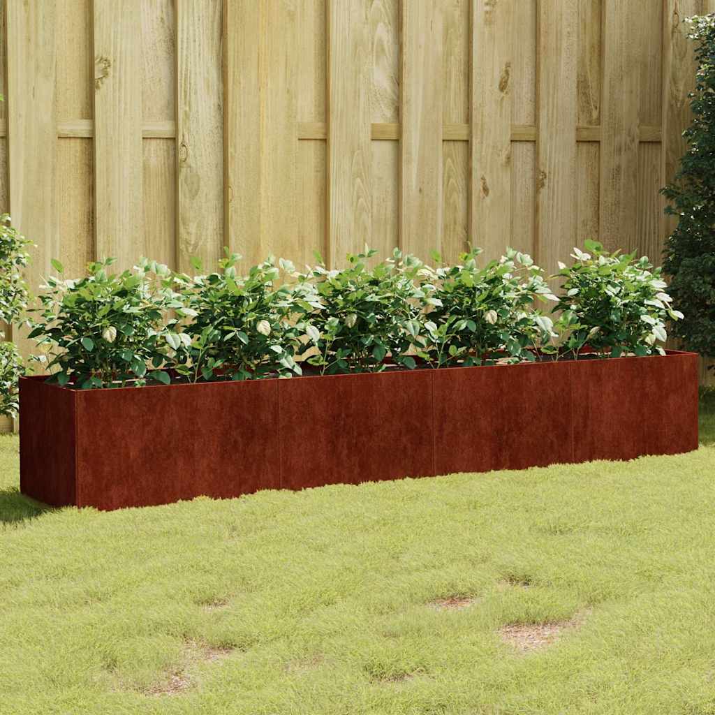 Corten Steel Raised Garden Bed 200cm | Simpledeals