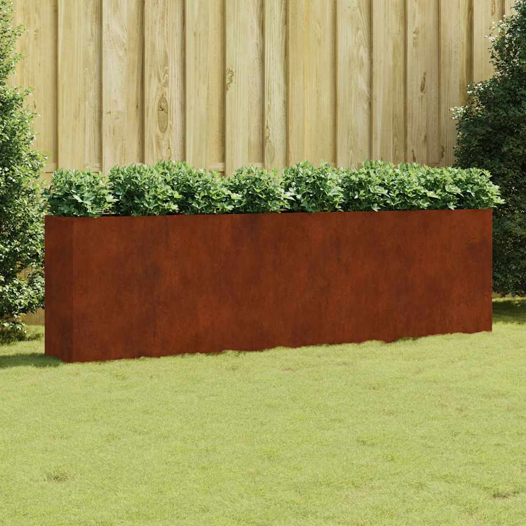 Corten Steel Raised Garden Bed 280cm | Simpledeals