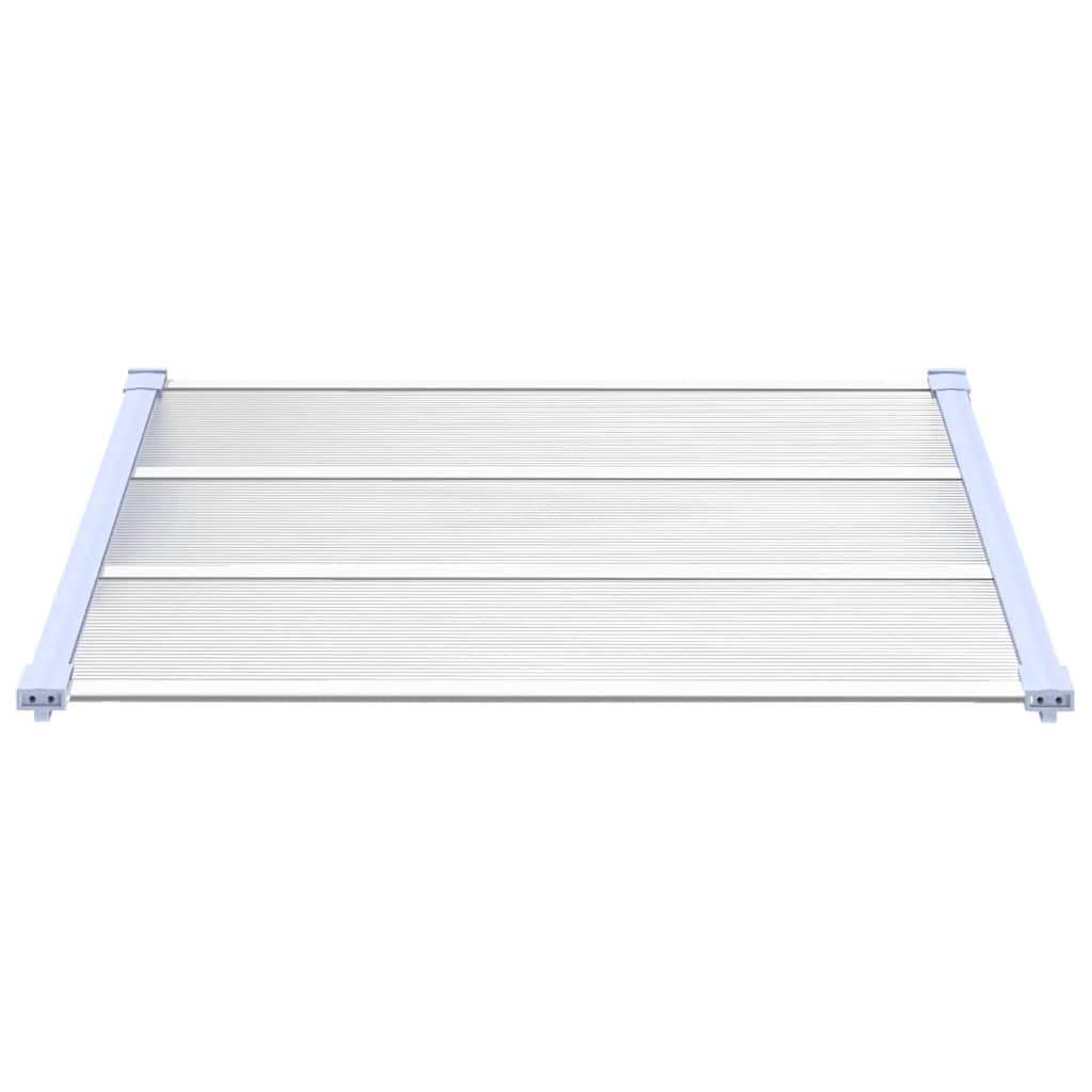 Polycarbonate Door Canopy 122x90cm Grey | Simpledeals