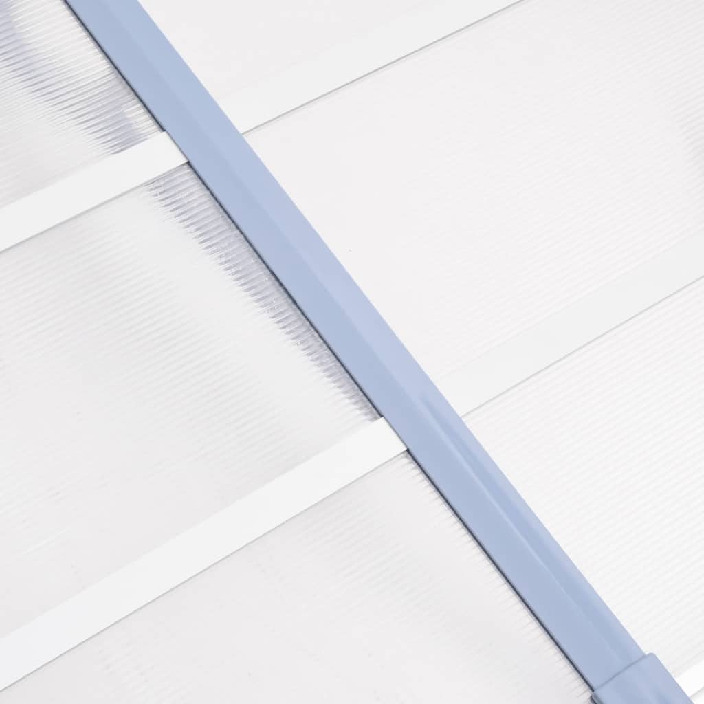Door Canopy Polycarbonate 152x90cm Grey | Simpledeals