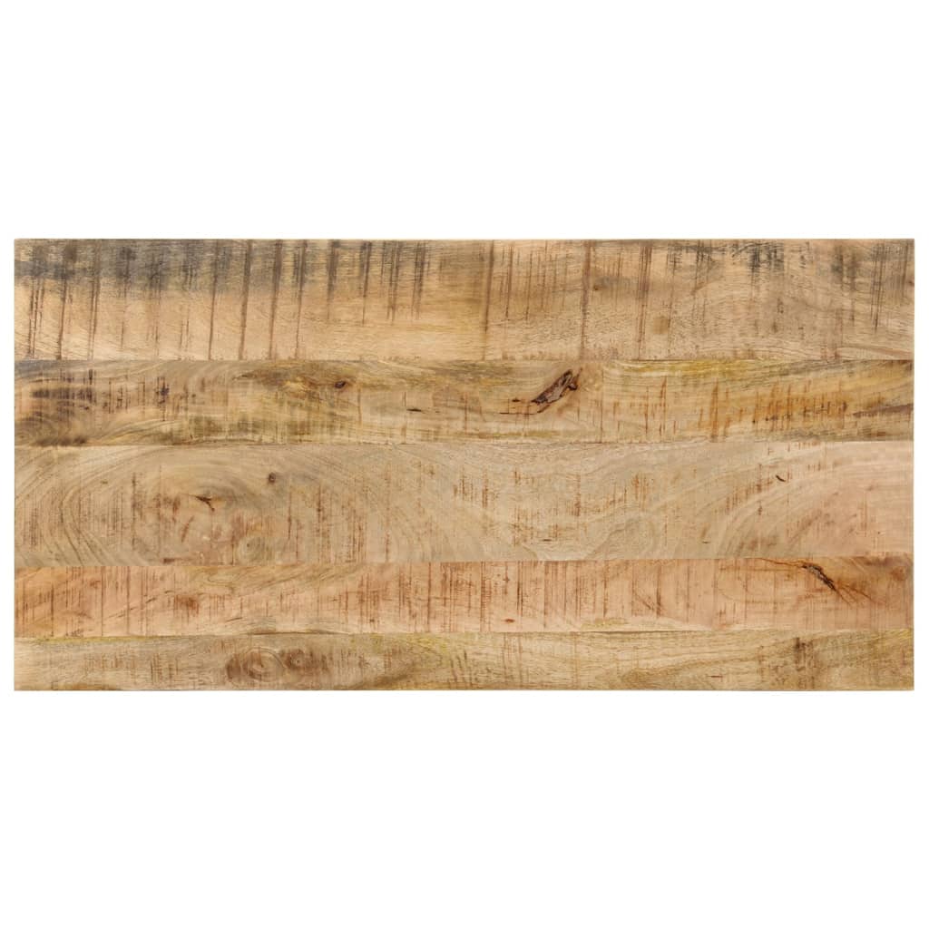 Nomadic Charm: Mango Wood Coffee Table with Rolling Wheels