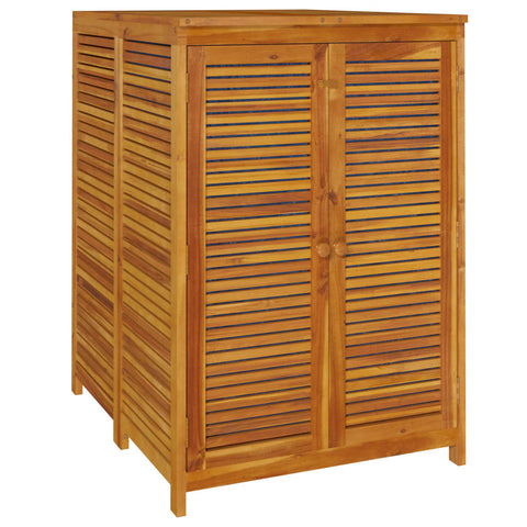 Sleek Solid Acacia Wood Garden Storage Box