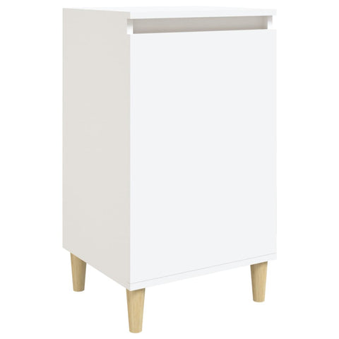 Sleek White Engineered Wood Bedside Cabinet