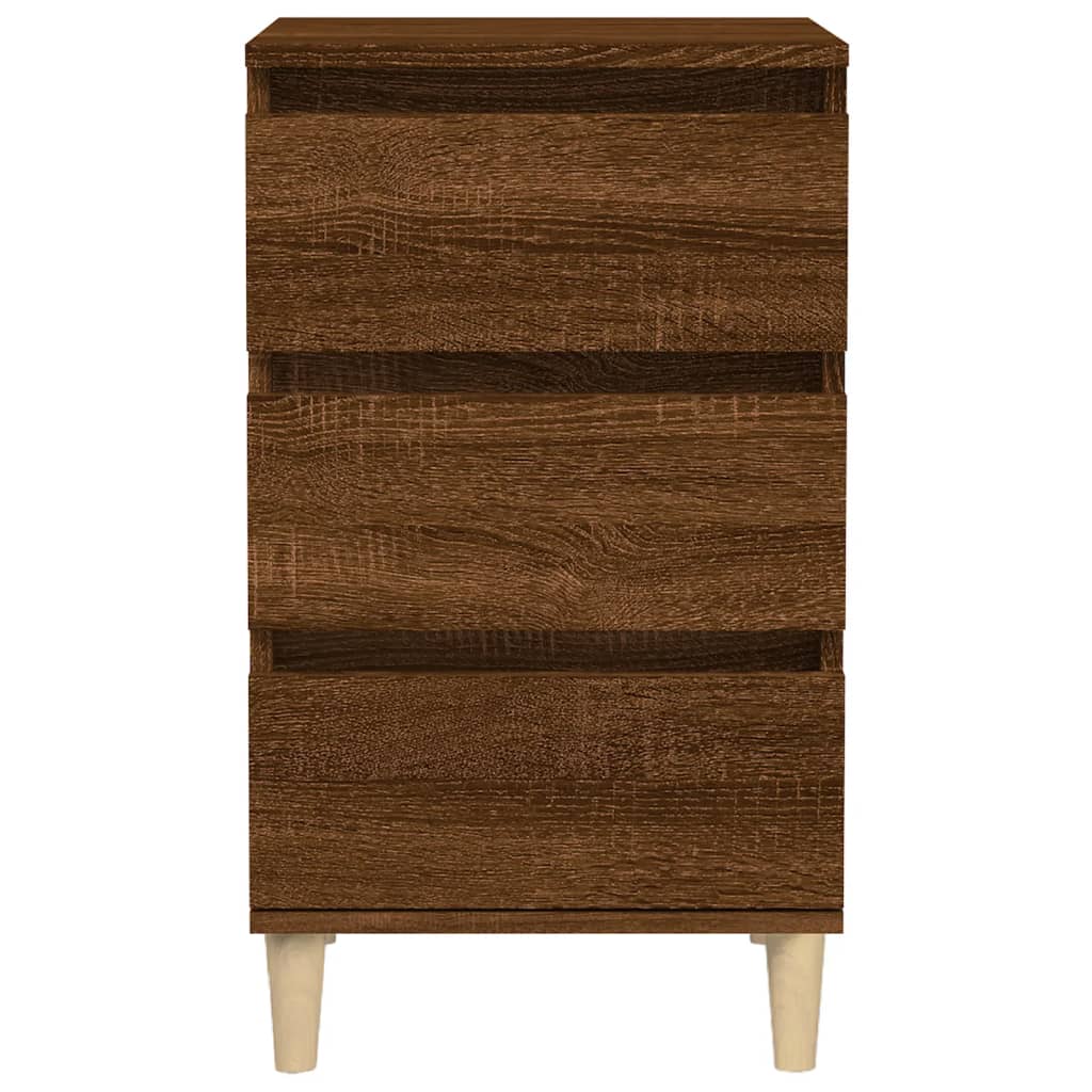 White Engineered Wood Bedside Cabinet