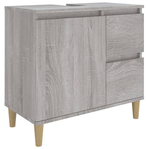 Bathroom Storage Sleek Grey Sonoma Engineered Wood Cabinet