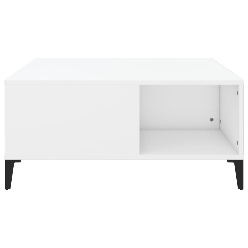 Harmony in White: Engineered Wood Coffee Table