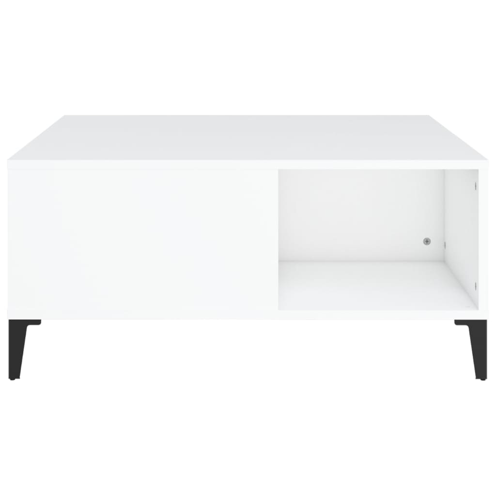 Harmony in White: Engineered Wood Coffee Table