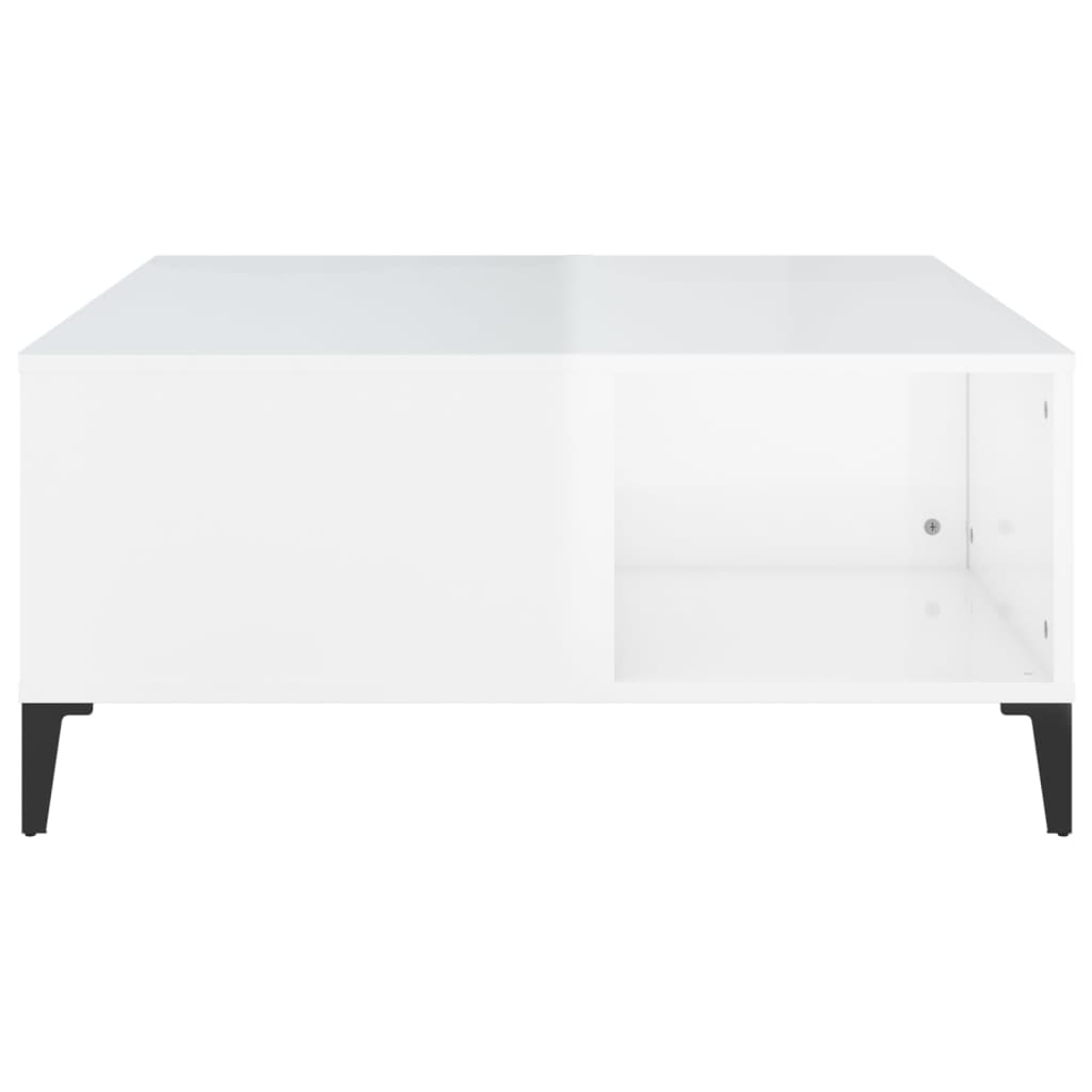 Harmony in White: Engineered Wood Coffee Table