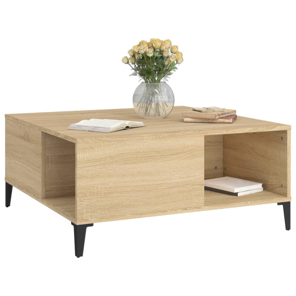 Harmony in White: Engineered Wood Coffee Table