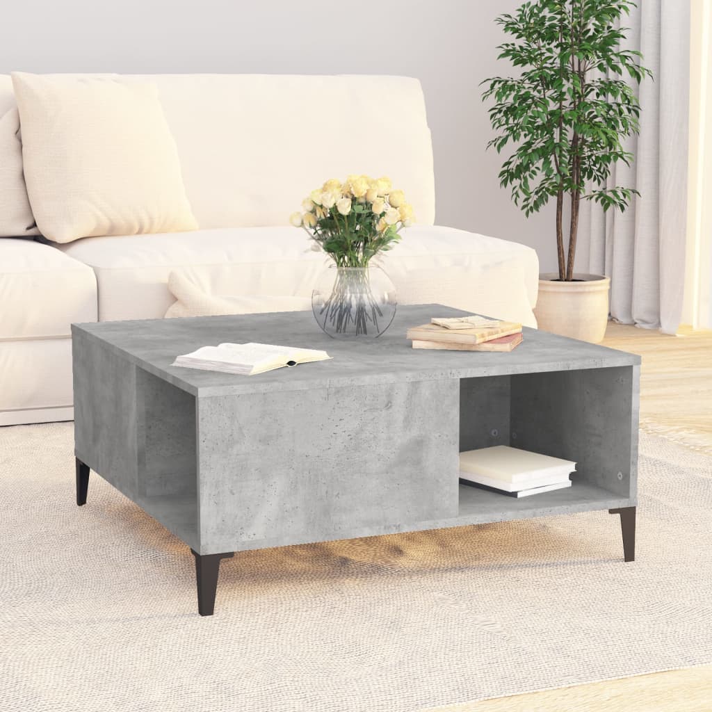 Harmony in White: Engineered Wood Coffee Table