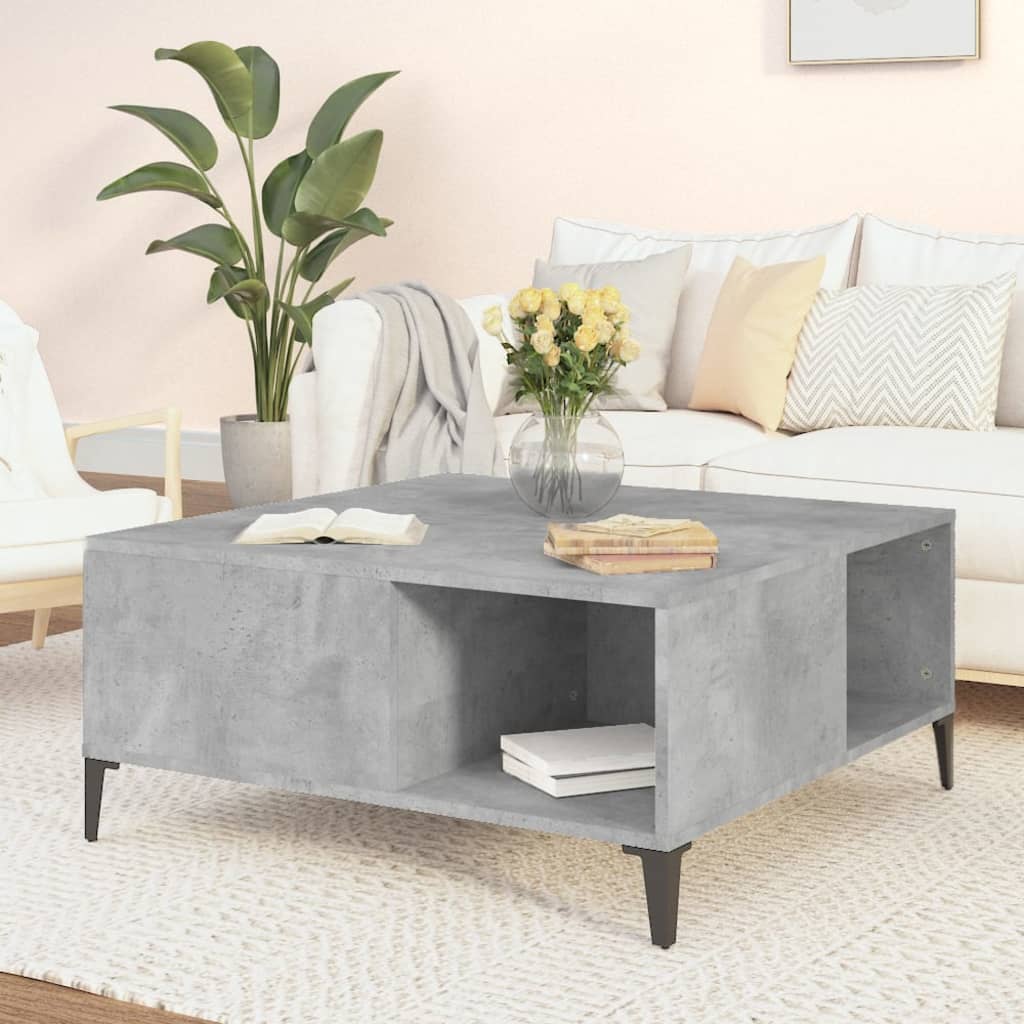 Harmony in White: Engineered Wood Coffee Table