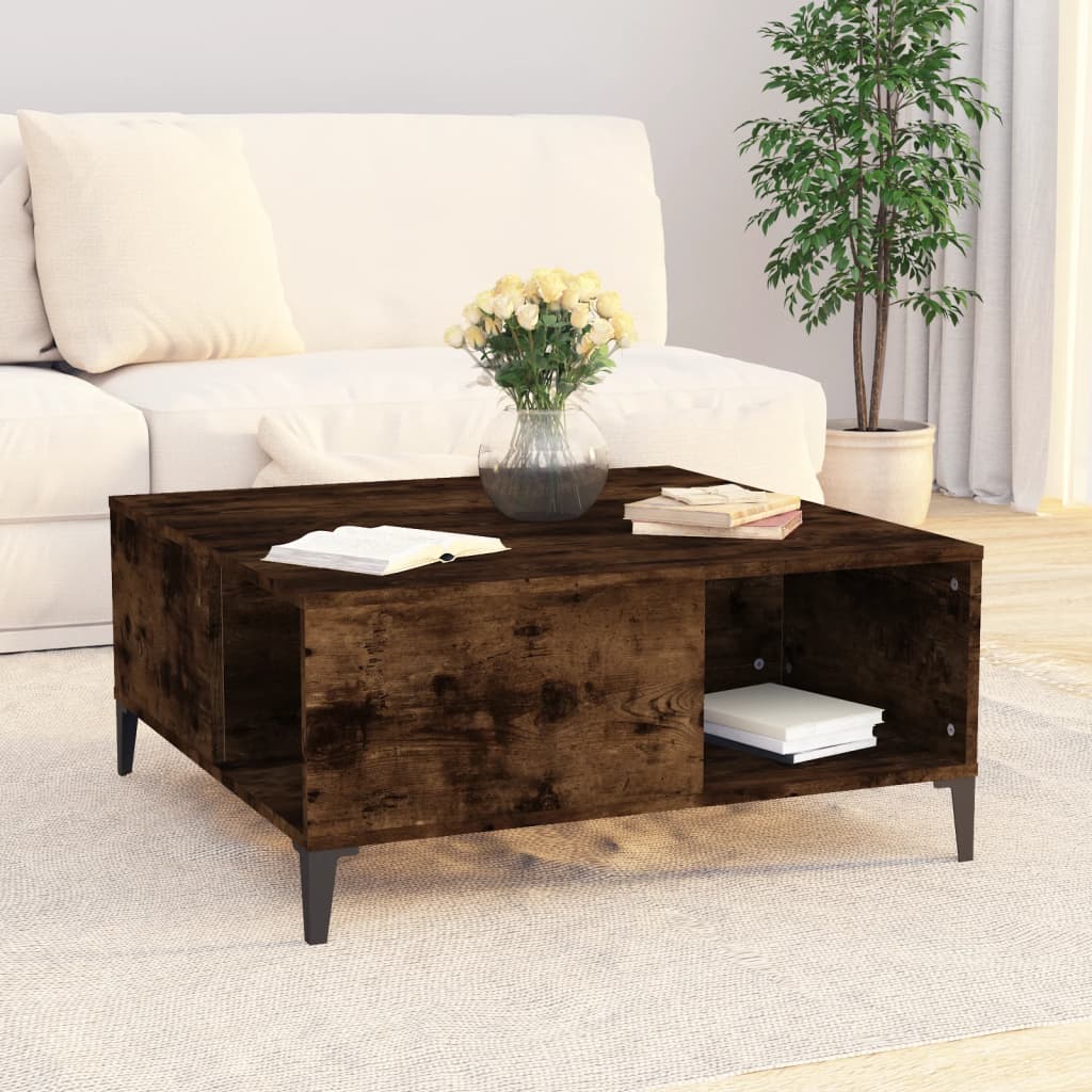 Harmony in White: Engineered Wood Coffee Table