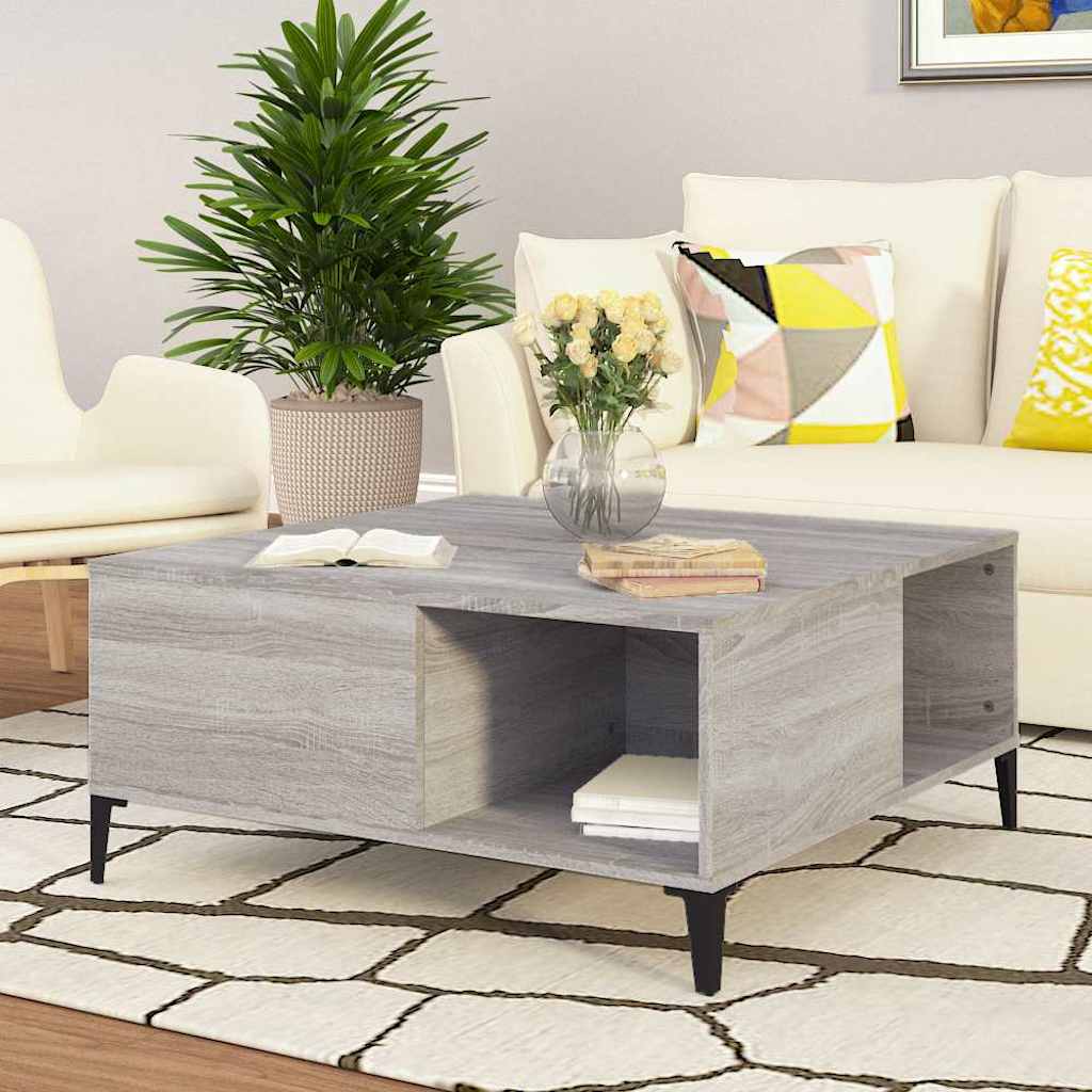 Harmony in White: Engineered Wood Coffee Table