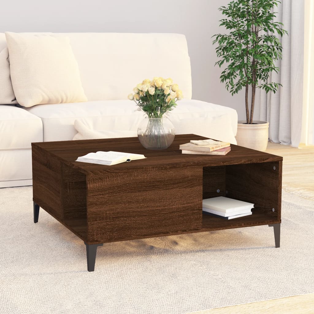 Harmony in White: Engineered Wood Coffee Table