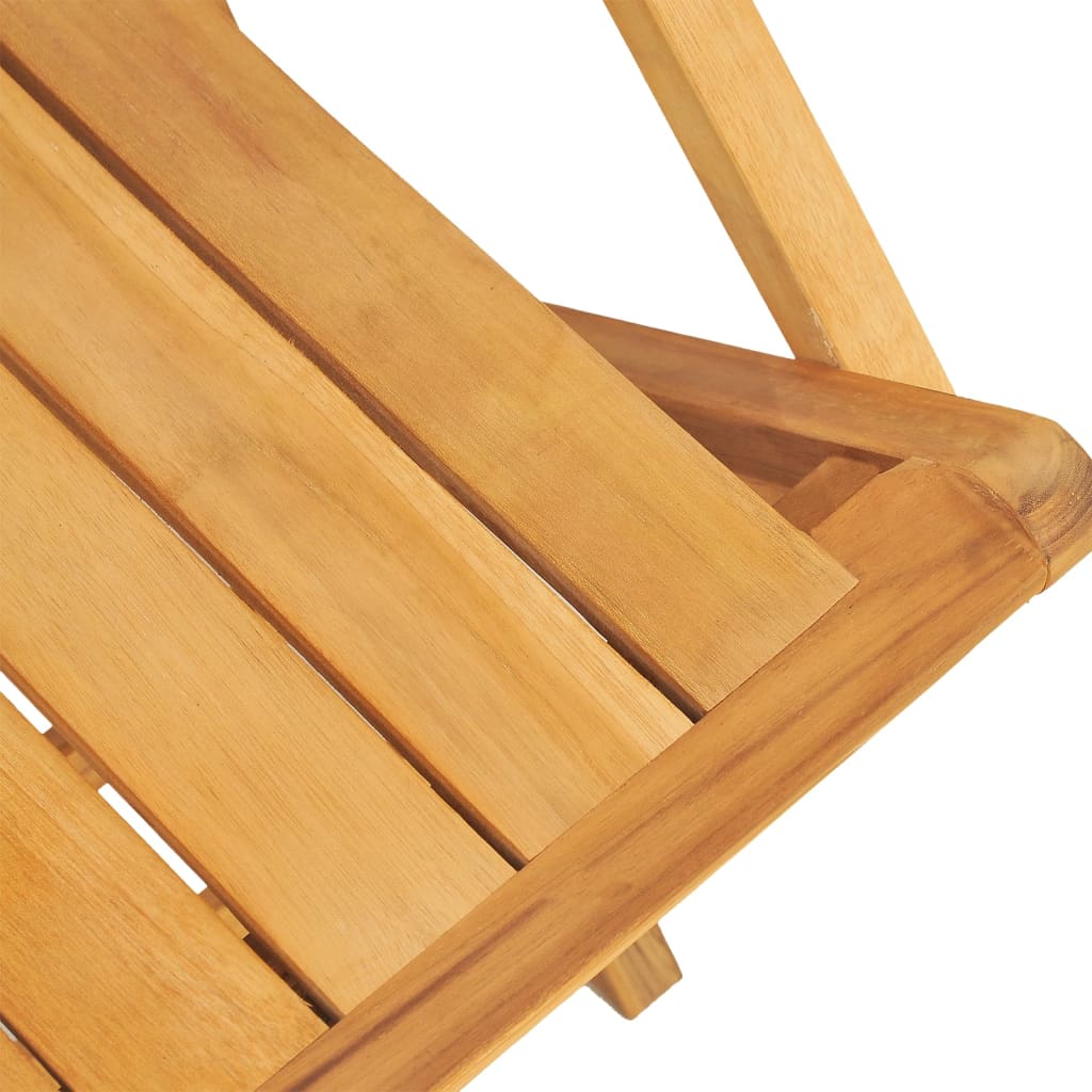 4-Piece Teak Wood Foldable Garden Chair Set