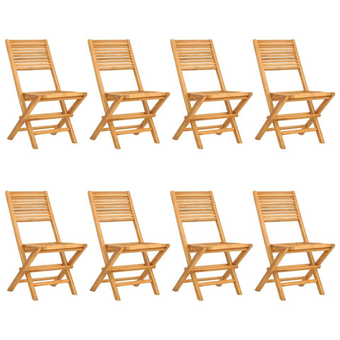 8-Piece Teak Wood Folding Garden Chair