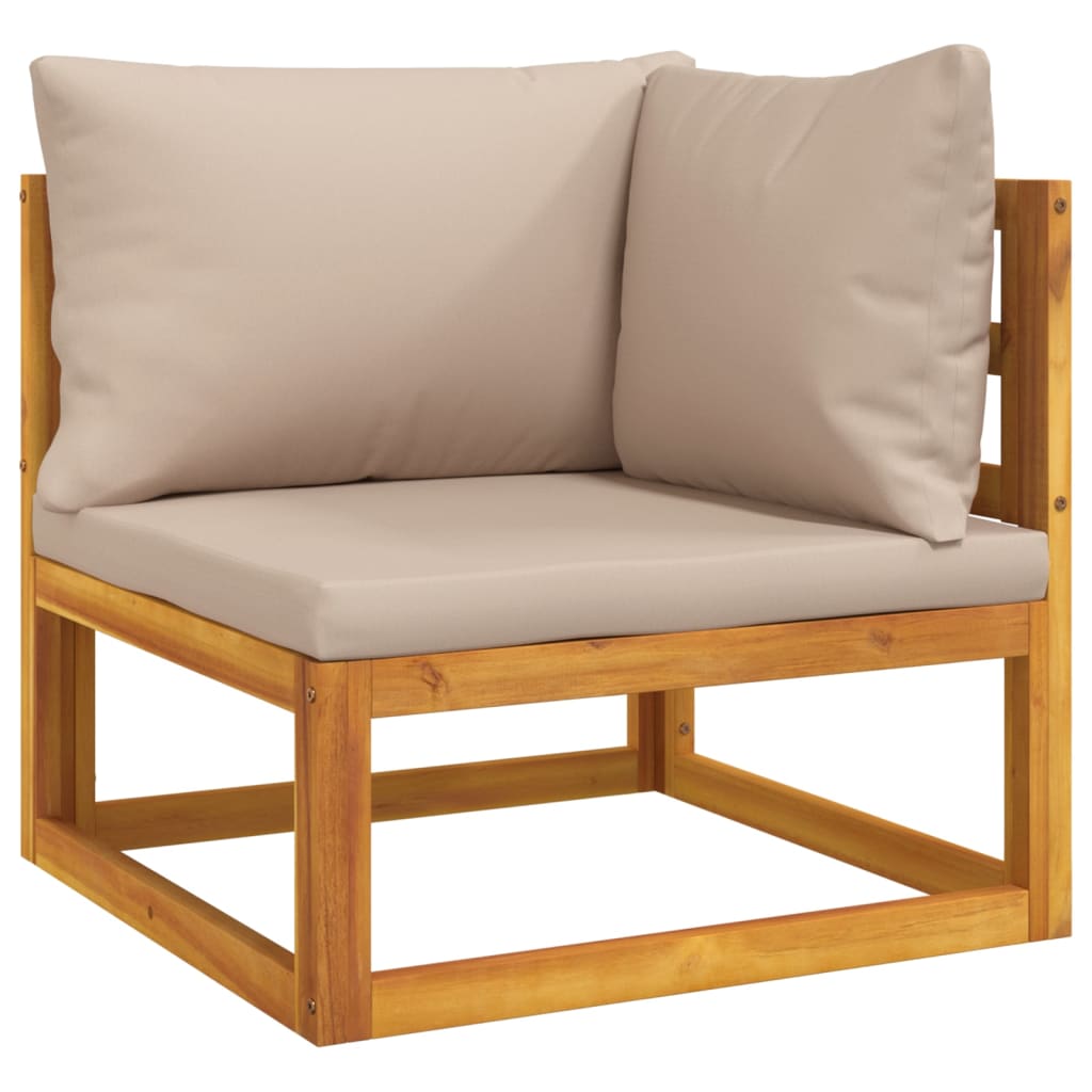 Taupe Tidings Lounge Luxe: 6-Piece Solid Wood Garden Set