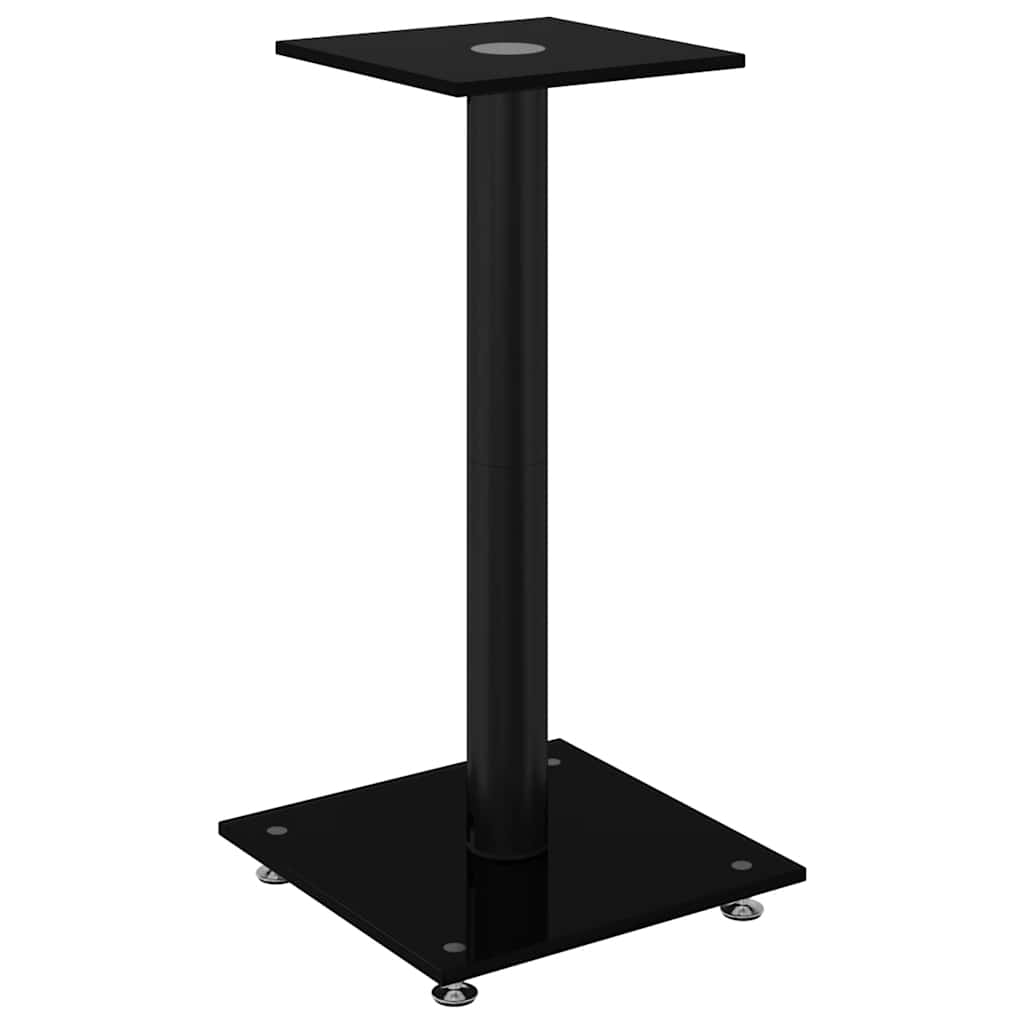 Speaker Stands 2pc Tempered Glass Single Pillar | Simpledeals