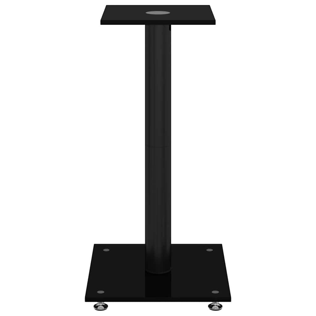 Speaker Stands 2pc Tempered Glass Single Pillar | Simpledeals
