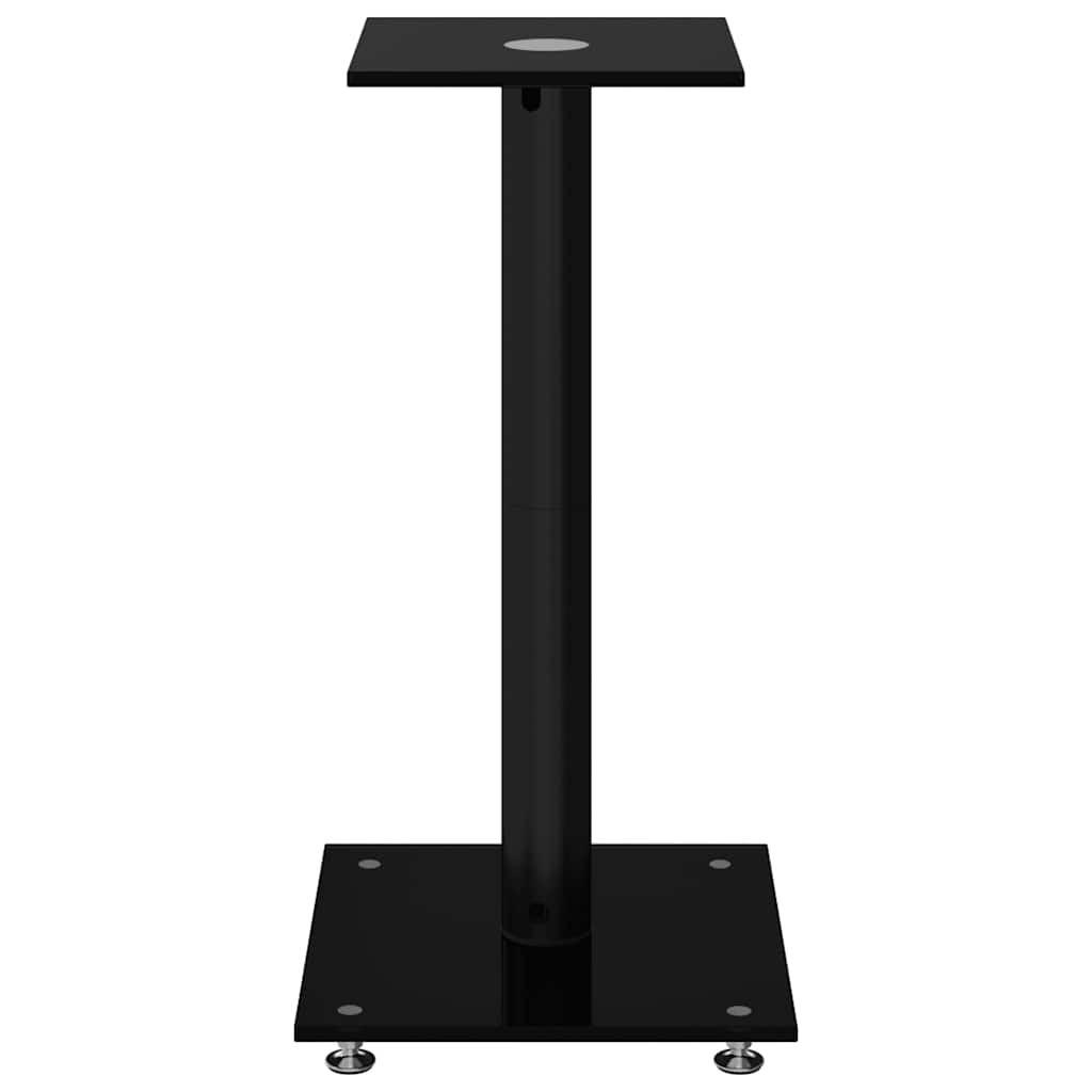 Speaker Stands 2pc Tempered Glass Single Pillar | Simpledeals