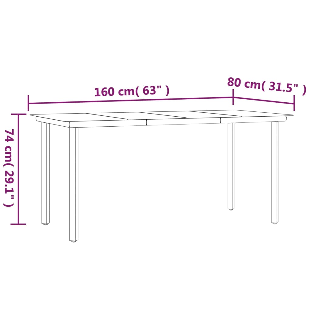 5 Piece Garden Dining Set with Cushions- Anthracite Poly Rattan